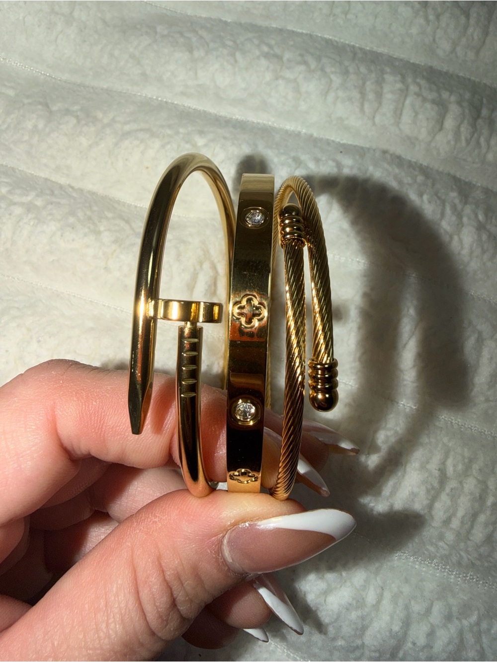 Gold-Tone Women's 3-Piece Bracelet Set